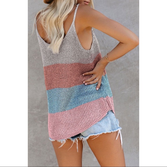 🆕 Multicolor Metallic Cami Tank Top - Picture 2 of 7